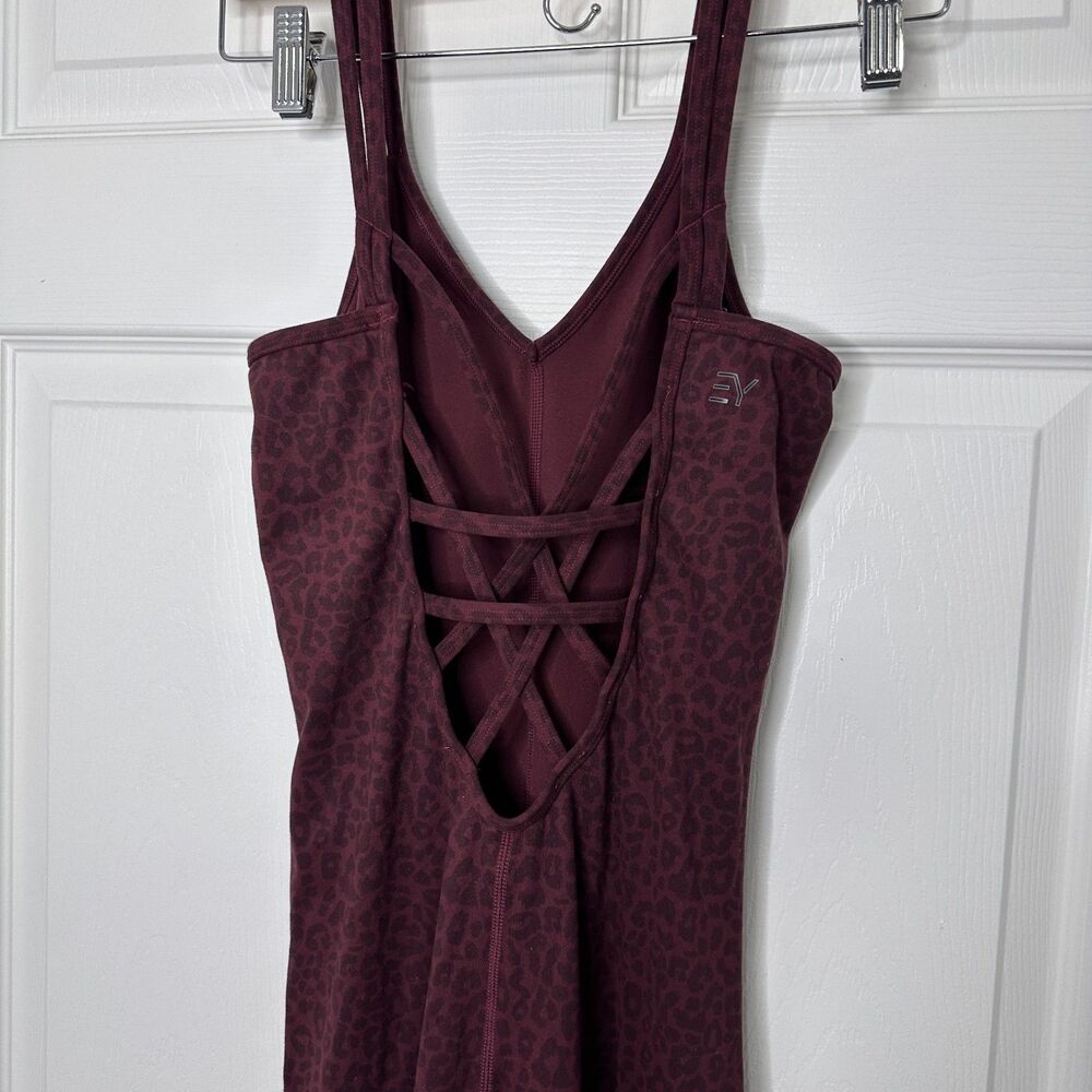 EveryDay Yoga Leopard Print Red Jumpsuit - Picture 6 of 10